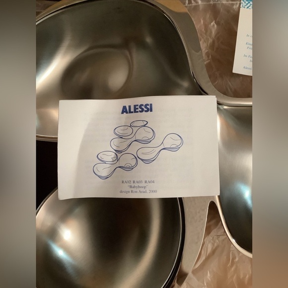 Alessi RA04 Baby boop Design Ron Arad 2000 Stainless Steel Italy 4 Part Bowl - Picture 4 of 12
